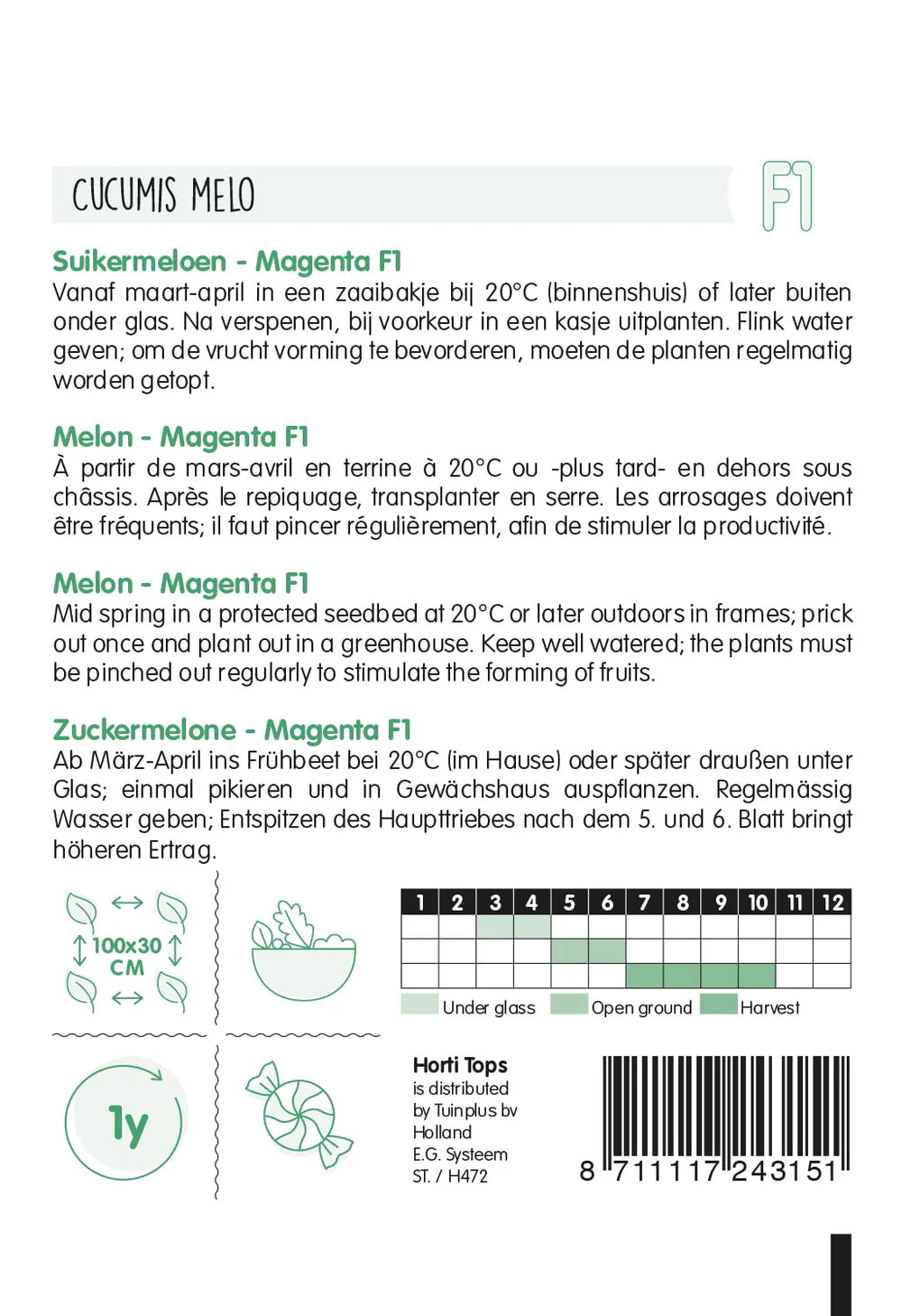 Cantaloupe Melon - Charentais Magenta F1