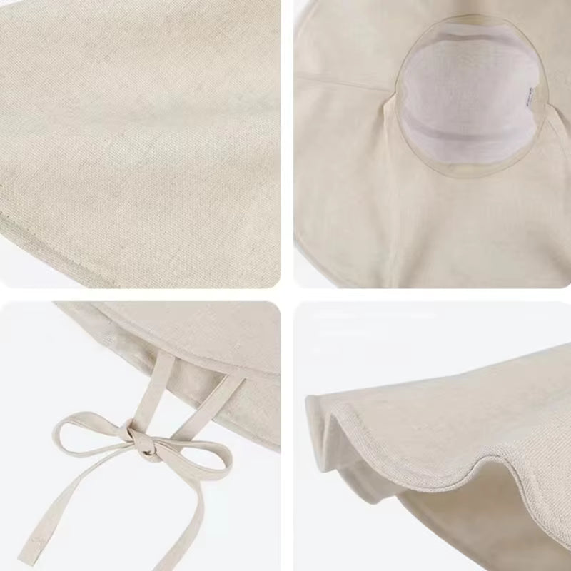 Garden hat wide brim beige camel