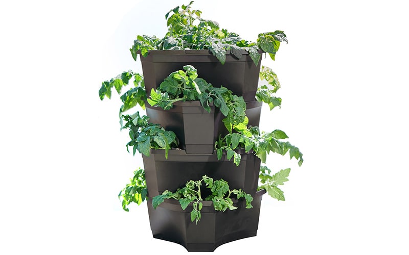 Tour de pommes de terre et de plantation - matériaux 100% recyclés