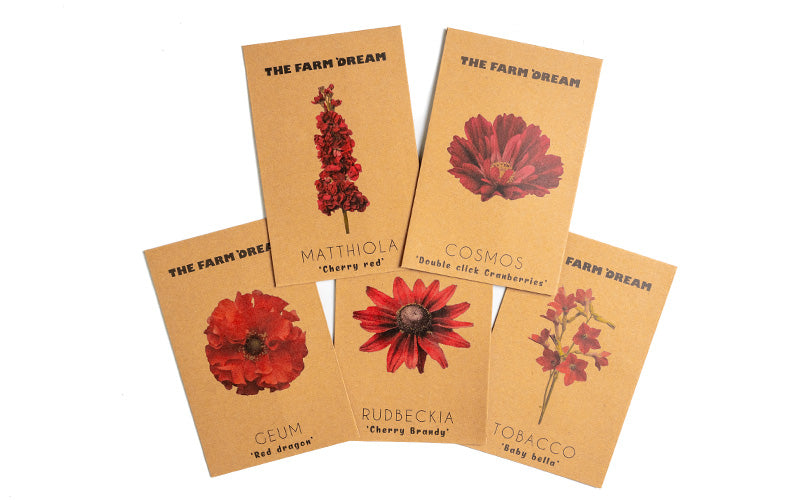 Dark Red Love Flower Collection