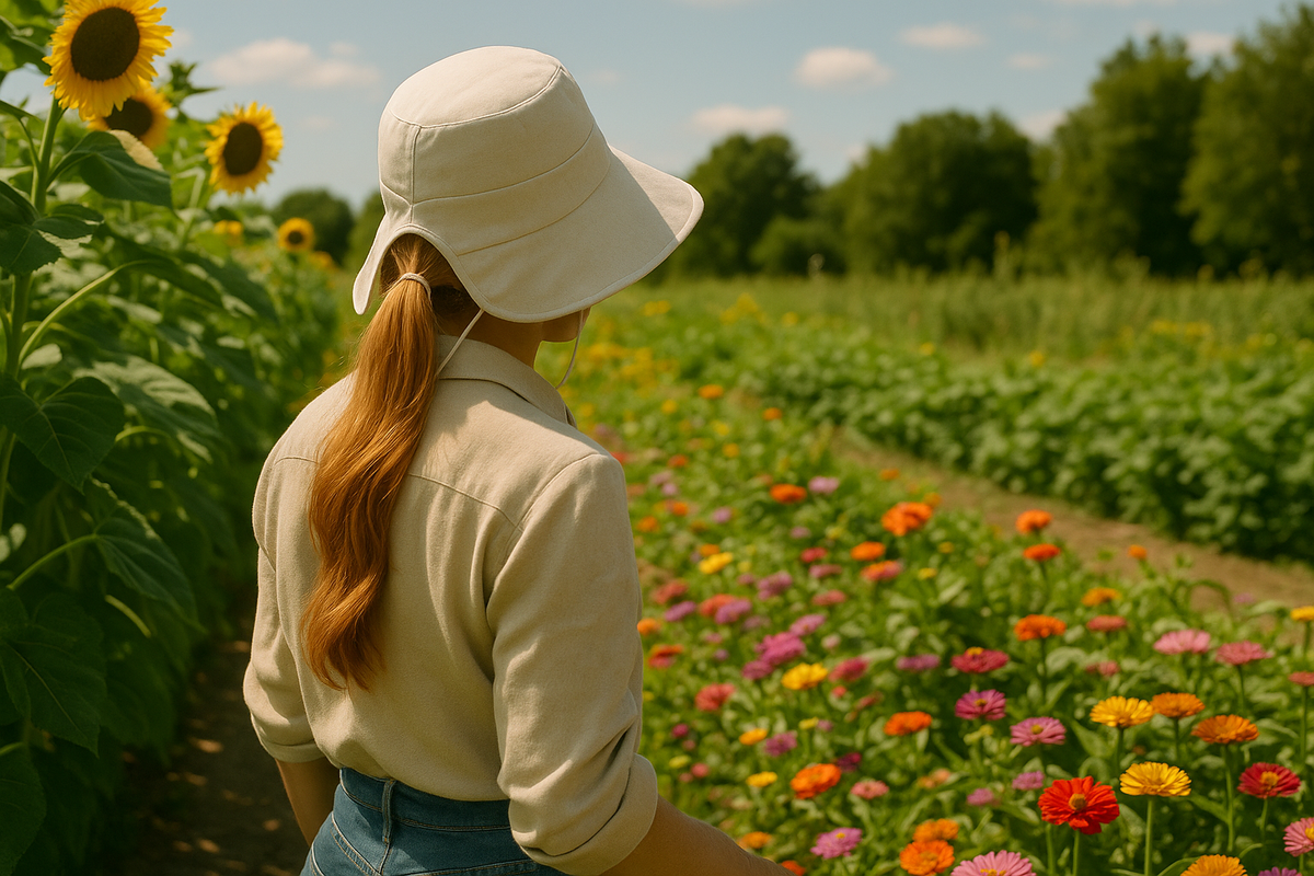 This stylish linen Ponytail-Friendly garden hat combines sun protection with everyday practicality. Designed with a clever back opening. Perfect for wearing with a ponytail or bun, no more adjusting your hair to fit your hat. The breathable linen fabric keeps you cool Available in beige and camel