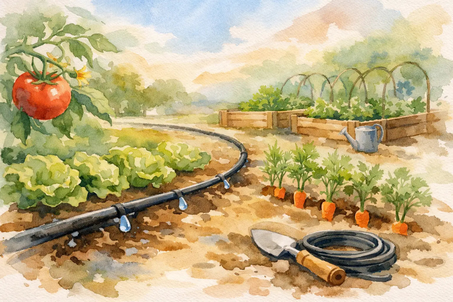 Druppelirrigatie moestuin aanleggen in 7 stappen