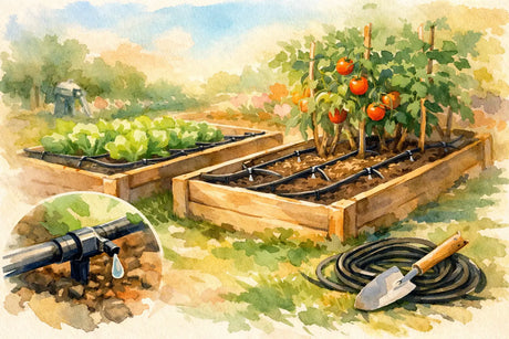Drip irrigation for raised beds aanleggen