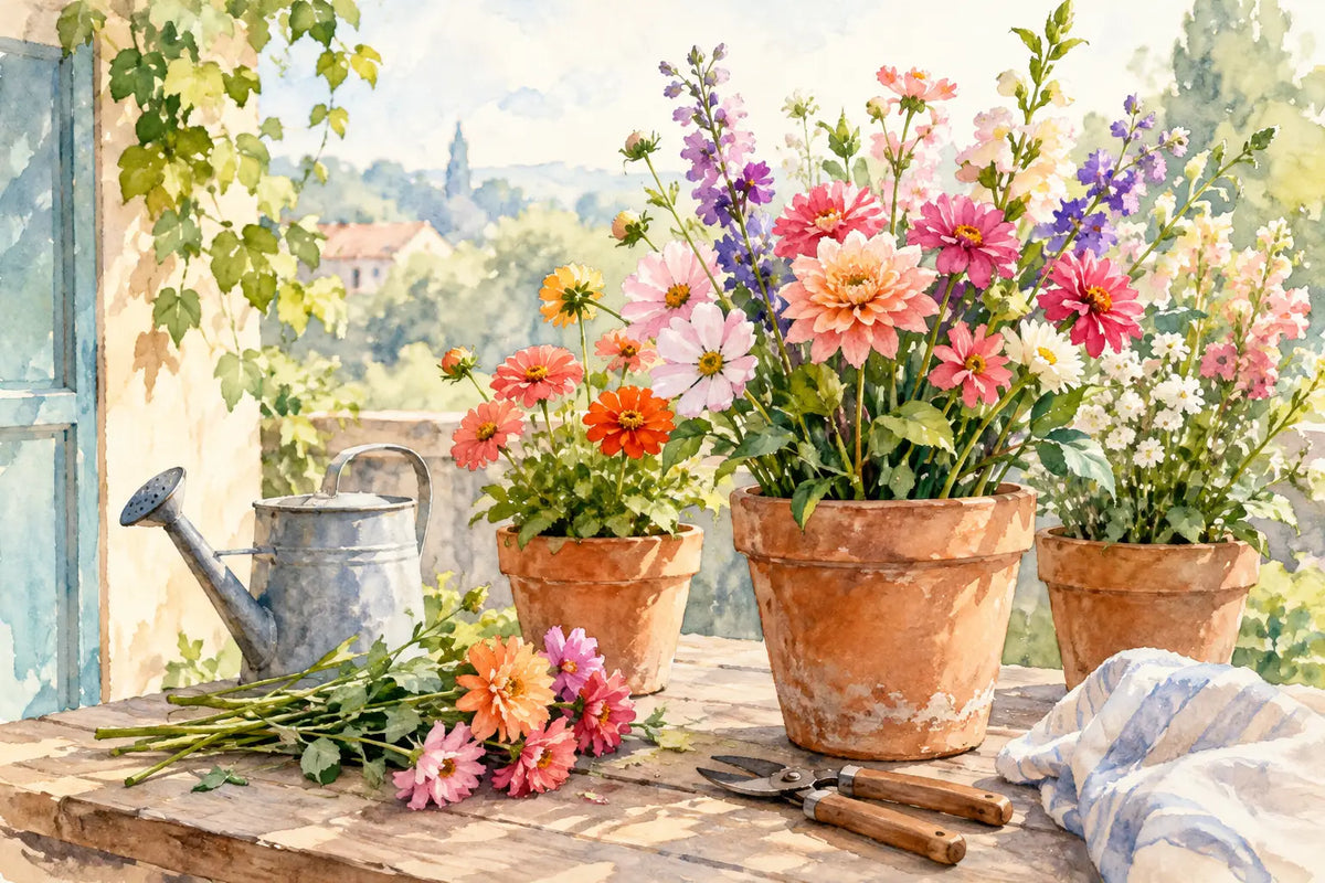 Snijbloemen kweken in potten doe je zo