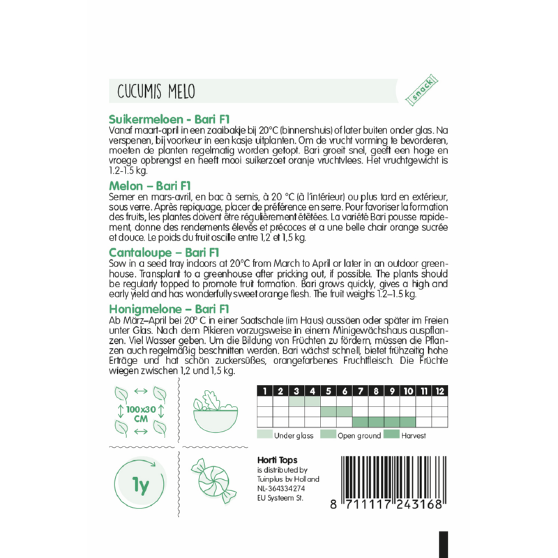 Cantaloupe Melon - Bari F1
