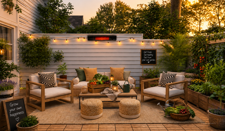Enjoy warmth while planting, harvesting, or relaxing
Whether you’re starting seedlings in your greenhouse, transplanting young plants, or unwinding on your terrace after a day of gardening, the Rio 2500W provides instant, comfortable warmth.