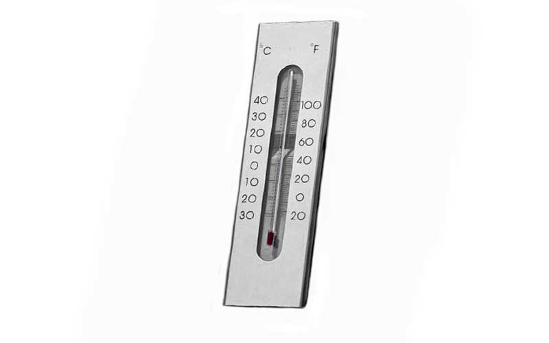 Outdoor aluminum wall thermometer - °F and °C