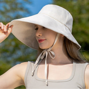 Garden hat wide brim beige camel