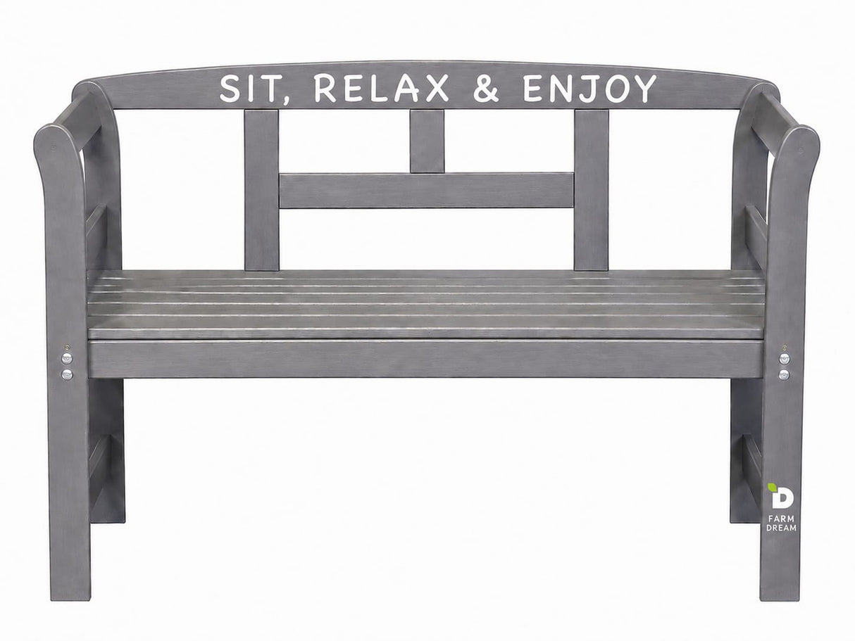 Farm Dream tuinbankje FSC Wood 113 x 40 x 75 Grijs