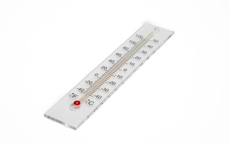 Transparante wandthermometer - °F en °C