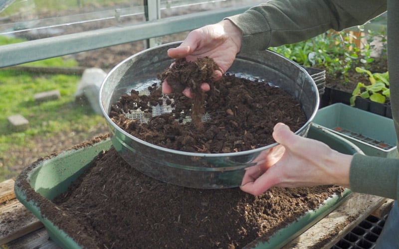 Sieb Kompost, Saatgutstarter selber machen, Gartensieb