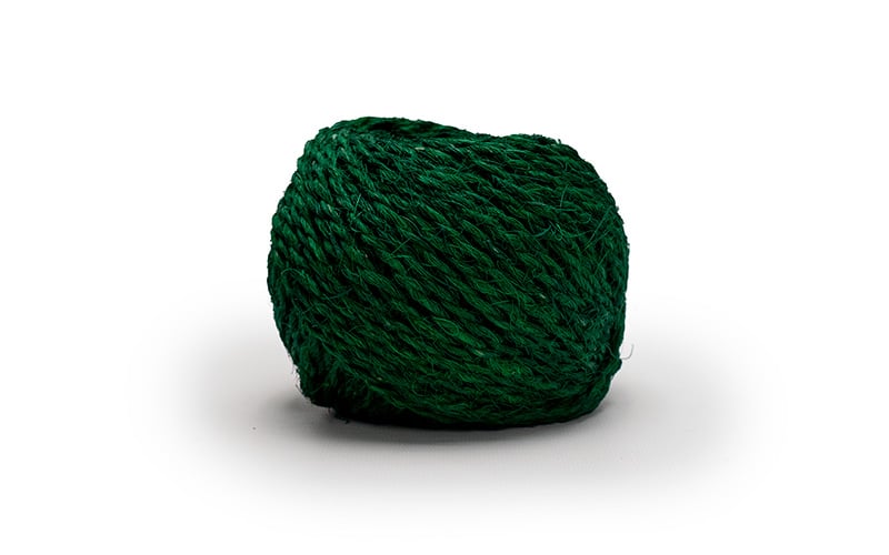 Green coco twine or rope to use in the garden